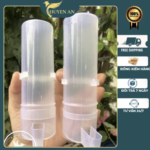 Cóng nhựa dài tự động tiện lợi cho lồng chim, cóng lồng cho lồng chim mào, chòe CONG06